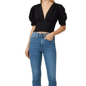 Amanda Uprichard stunning black fitted top